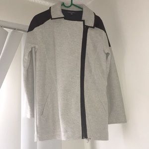 Michael Stars Leather Trim Moto Jacket